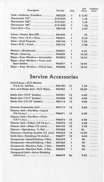1948 Chevrolet Accessories Booklet Page 6